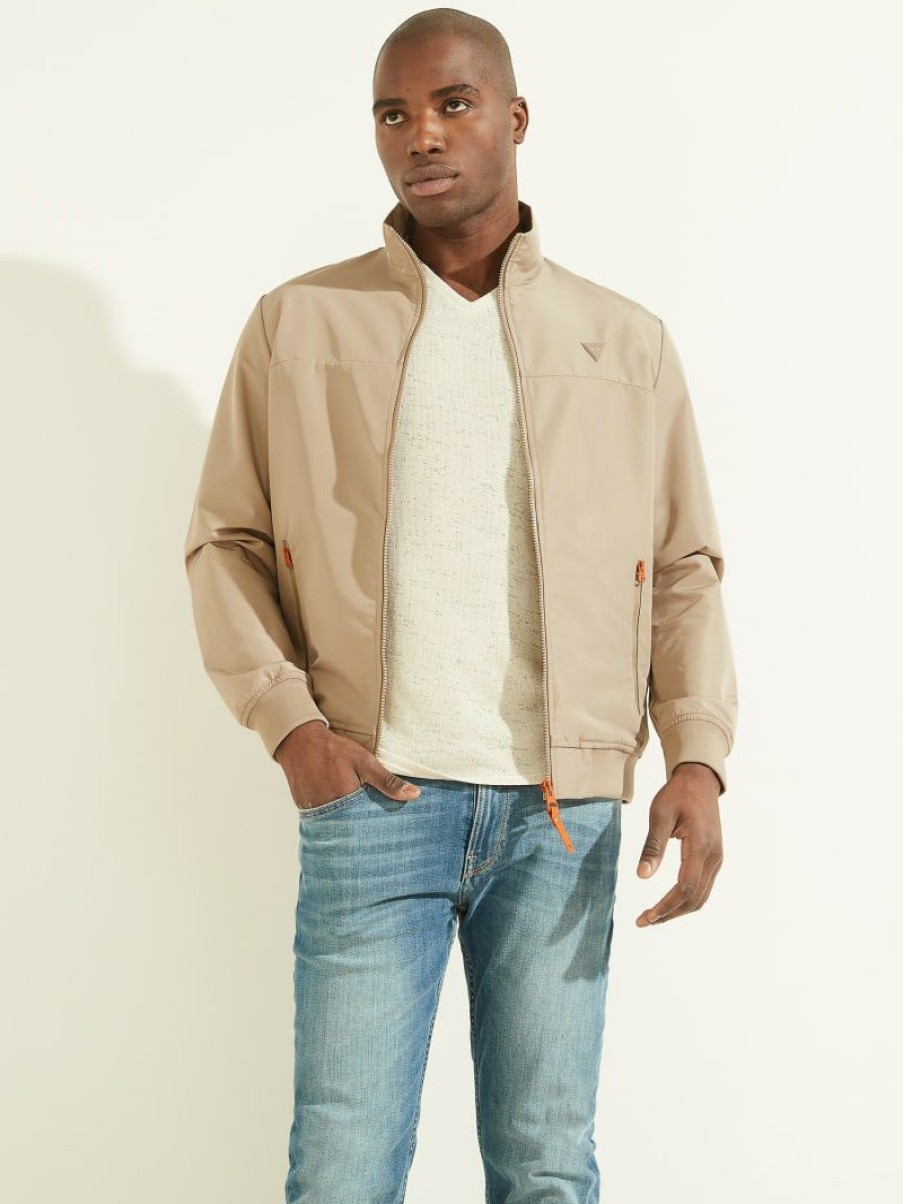 Men Guess Jackets & Coats | Amos Flight Jacket Impact Grey
